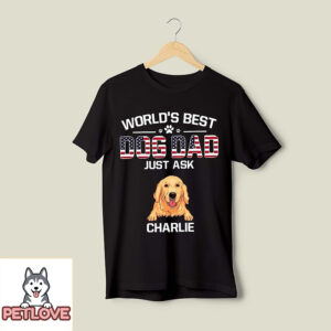 American Best Dog Dad – Personalized Custom Unisex T-Shirt