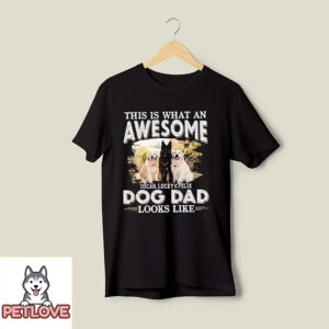 Awesome Dog Dad Look Like Photo – Personalized Custom Unisex T-Shirt