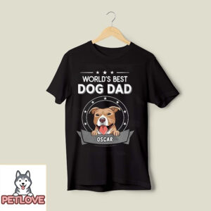 Best Dog Dad Camo – Personalized Custom All-Over-Print T-Shirt
