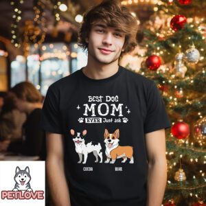 Best Mom – Personalized Custom Unisex T-Shirt For 2 Pet