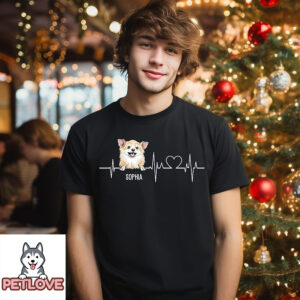Dog Heartbeat 2 – Personalized Custom Unisex T-Shirt