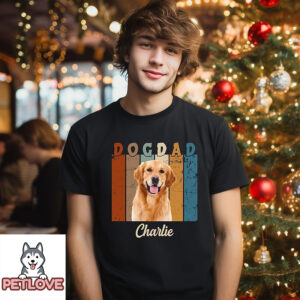 Dog Momdad Retro – Personalized Custom Unisex T-Shirt