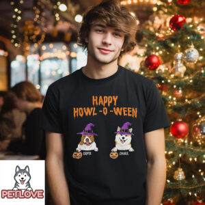 Happy Howl-O-Ween – Personalized Custom Unisex T-Shirt