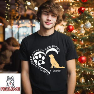 Heart With Paw Prints – Personalized Custom Unisex T-Shirt