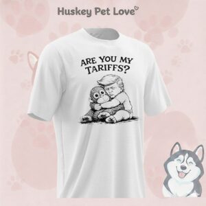 Baby Trump With His Plush Toy Monkey Are You My Tariffs Meme T-Shirt