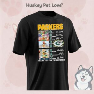 Green Bay Packers Players Names Signatures Thank You For The Memories Signatures T-Shirt