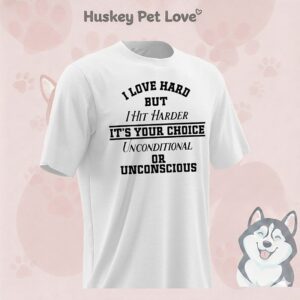 I Love Hard But I Hit Harder It’s Your Choice Unconditional Or Unconscious T-Shirt