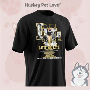 Lou Holtz Notre Dame 1973-2026 Thank You For The Memories Signature T-Shirt
