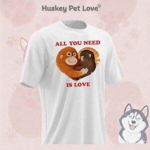 Plush Toy Monkey All You Need Is Love T-Shirt