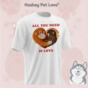 Punch The Monkey Hug The Stuffed Animal Monkey All You Need Is Love T-Shirt