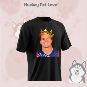 The King Drake Maye New England Football Signature T-Shirt