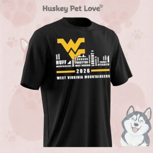 West Virginia Mountaineers 2026 Players Names City Skyline T-Shirt