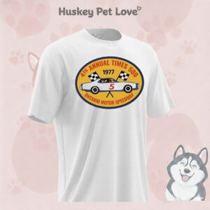 4th Annual Times 500 Racing Ontario Motor Speedway 1977 Logo T-Shirt