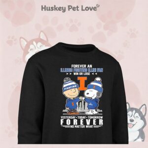 Peanuts Characters Forever An Illinois Fighting Illini Fan Win Or Lose Yesterday Today Tomorrow Forever No Matter What T-Shirt