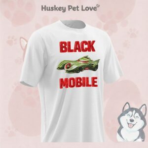 Black Mobile Funny Graphic T-Shirt