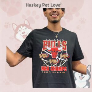 Chicago Bulls 3x NBA Finals Champions Three-In-A-Row T-Shirt