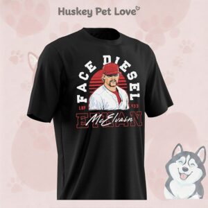 Ethan Mcelvain Face Diesel 33 Arkansas Razorbacks Baseball T-Shirt