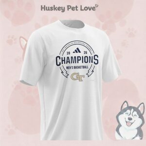 Georgia Tech Yellow Jackets Men’s Basketball Acc Champions 2026 Logo T-Shirt