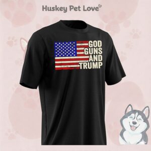 God Guns And Trump Republican USA Flag Retro T-Shirt