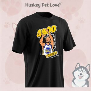 Golden State Warriors Steph Curry 4000 Threes Pointers And Counting T-Shirt