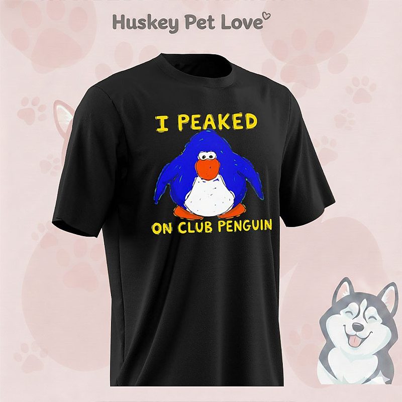 I Peaked On Club Penguin Graphic T-Shirt I Peaked On Club Penguin Graphic T-Shirt