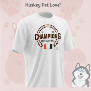 Miami Hurricanes Men’s Basketball Acc Champions 2026 Logo T-Shirt