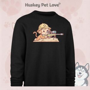 Monkey Sniper In Safari Hat Graphic T-Shirt