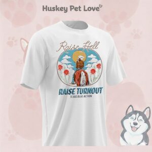Raise Hell Raise Turnout Texas Blue Action Vintage T-Shirt