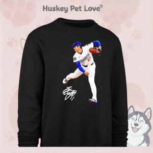 Shohei Ohtani Dodgers Throwing Ball Signature T-Shirt