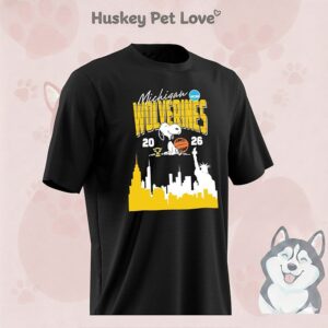 Snoopy X Michigan Wolverines 2026 NCAA March Madness Basketball T-Shirt