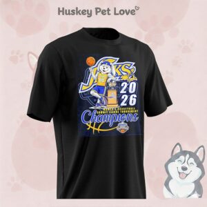 South Dakota State Jackrabbits 2026 Women’s Basketball Summit League Champions Mascot T-Shirt