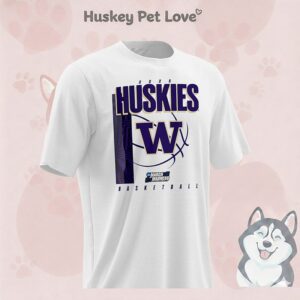 Washington Huskies Basketball 2026 March Madness Logo T-Shirt
