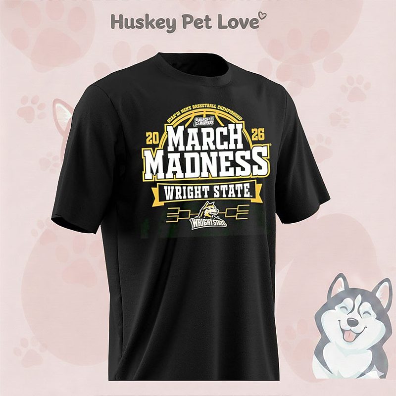 Wright State Raiders Men’s Basketball March Madness Bound 2026 T-Shirt Wright State Raiders Men’s Basketball March Madness Bound 2026 T-Shirt