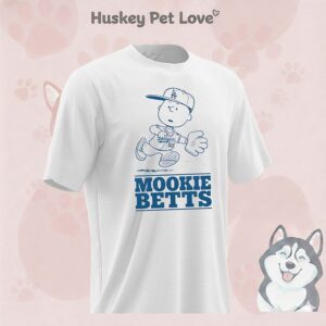 Charlie Brown X Mookie Betts Los Angeles Dodgers Art T-Shirt