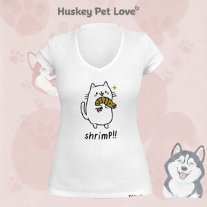 Doodle Cat Shrimp Funny T-Shirt