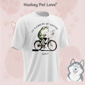 Frog Riding A Bicycle Me Flabbers Be Gasted Daily Vintage T-Shirt