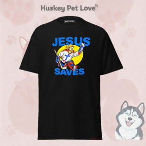 Jesus Saves Hockey Player T-Shirt