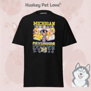 Michigan 2026 NCAA Men’s Basketball National Champions Signatures T-Shirt