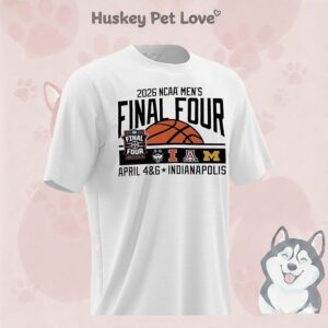 Michigan Uconn Arizona And Illinois NCAA Men’s Final Four 2026 Indianapolis T-Shirt