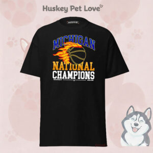 Michigan Wolverines 2026 NCAA Men’s Basketball National Champions Flames T-Shirt