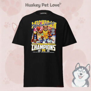 Michigan Wolverines Men’s Basketball National Champions 2026 Mascot T-Shirt
