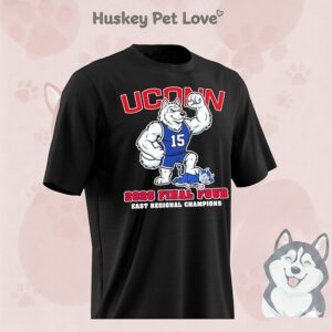 Uconn Huskies Routes Duke Blue Devils 2026 Finals Four East Regional Champions Mascot T-Shirt